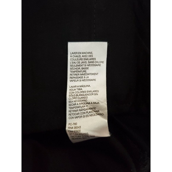 CC - IZOD Dress American Chino Pants Men 36 X 29 Solid Black Slim Flat Front NWT - Picture 9 of 9